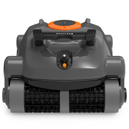 Pivot Cordless Robotic Cleaner,Wall Climbing,Extended Battery Life,Self-Parking,Automatic Pool Vacuum for Inground Pools up to 1,100 Sq.ft,Gray